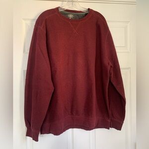 G.H. Bass & Co Mens XL Crewneck Sweatshirt Red Pullover Cotton Blend Casual